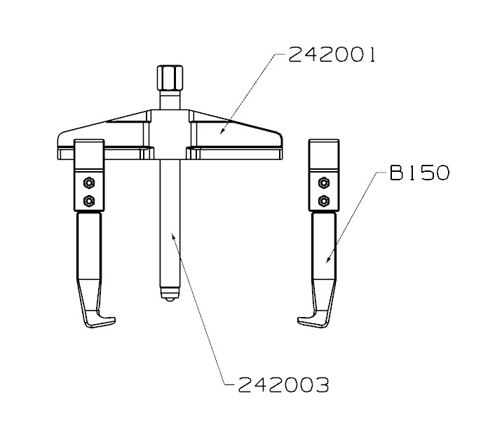 EXTRACTOR FORZA SERIE 2400 DE 2 PATAS